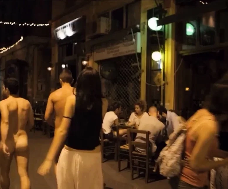 Guys walk naked in public cfnm