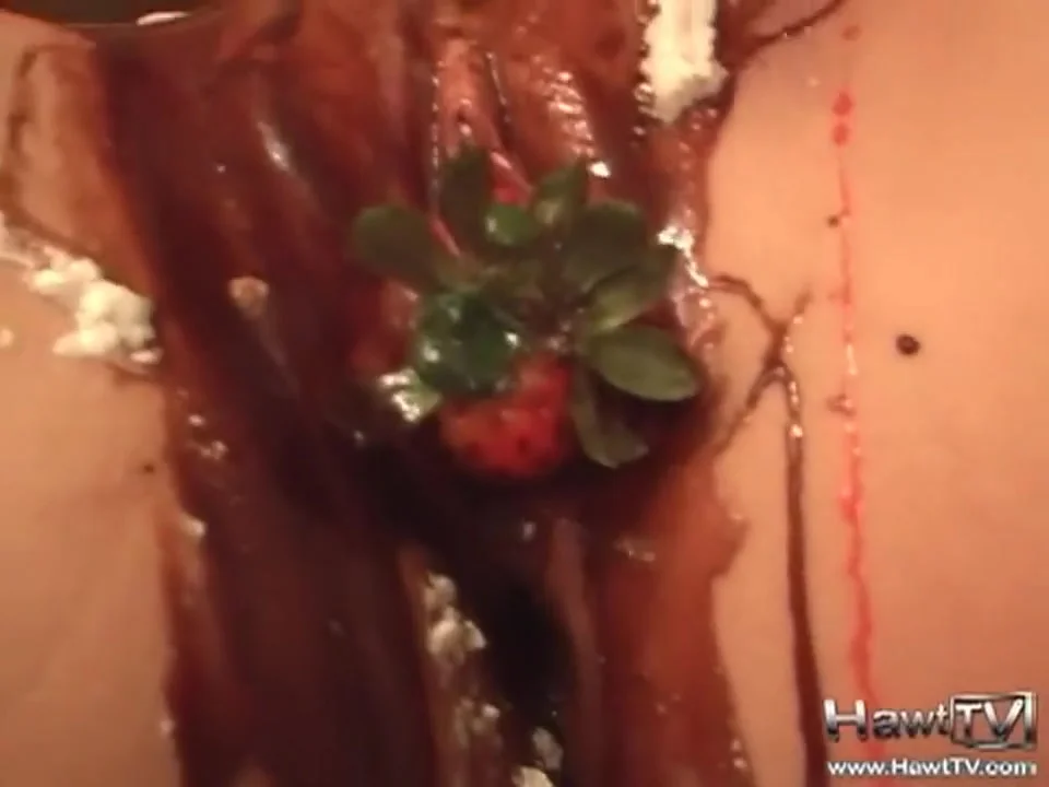 Hot lesbo teen babes eating chocolate
