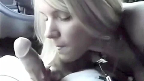 Sex Starved Whore Sucking Blind Date Prick In Car