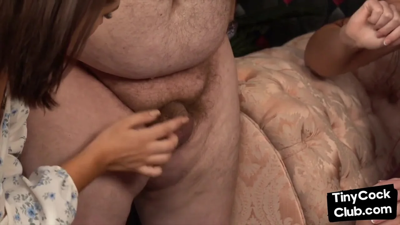Small cock fat dude humiliated by CFNM ladies in heels