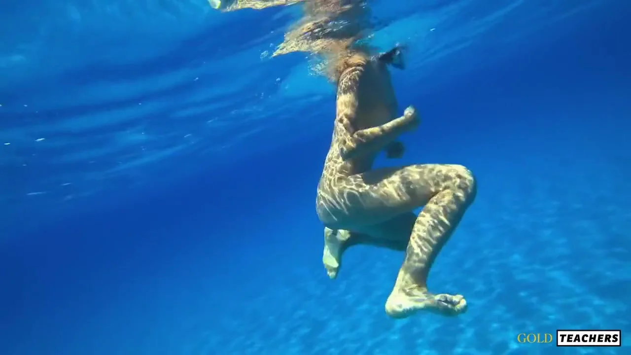 A Russian Girl With A Stunning Body Swim With Gold Teachers