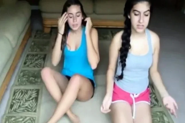 Cute girls attempting yoga !