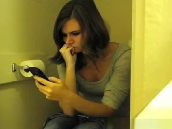 Cute girl secretly filmed peeing