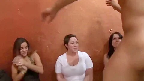 Beautiful babe fucked hard by stripper at a wild party