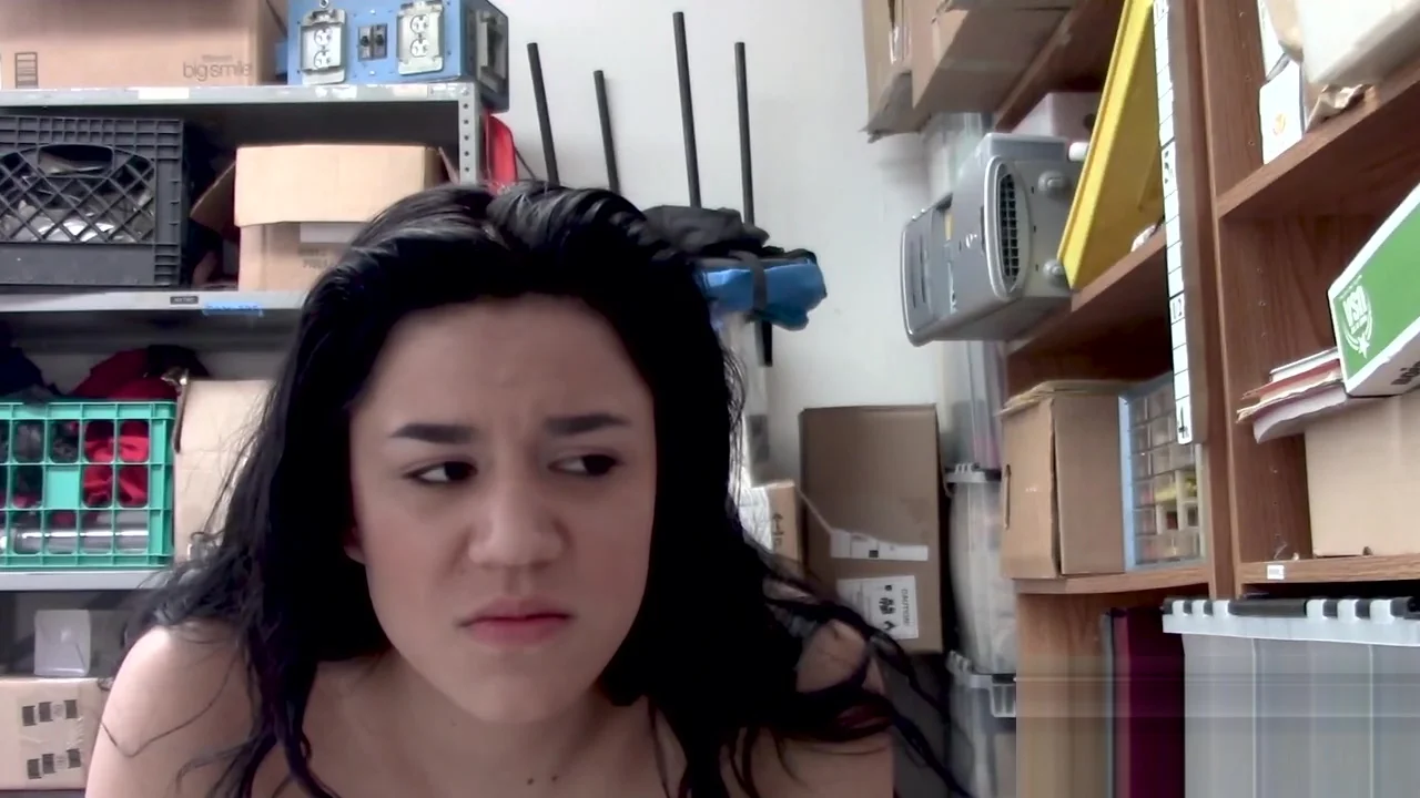 Monica deep throats private officer after being caught shoplifting