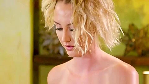 Oiled and massaged lesbian scissors
