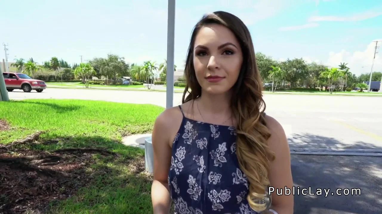 Hot brunette student 18+ bangs in public restroom