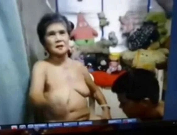 Amateur Asian Granny Webcam Show with Young Boy