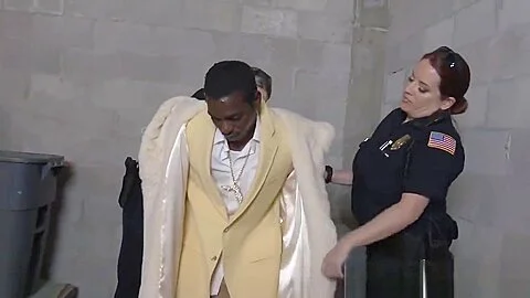Dirty mouthed milf cops take suspect into random room to subdue him