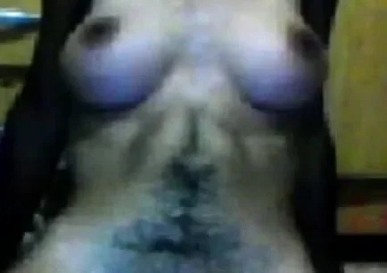 Hairy Tomboy showing in the webcam