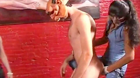 Mistress fucks slave with strapon 6