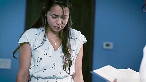 Alina Lopez having a special interview with a bishop