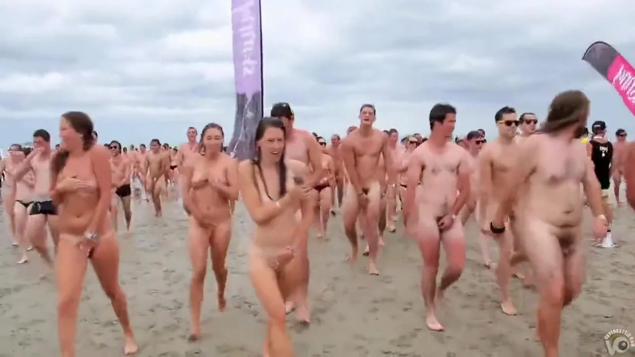 Naked Canadian students 18+ having tremendous fun at the beach