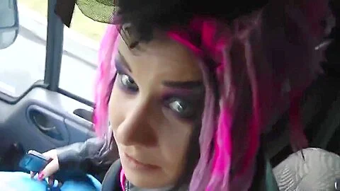 Half-naked emo-girl shocks everyone with her look