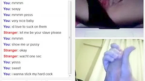 Tight teen on omegle webcam sex show