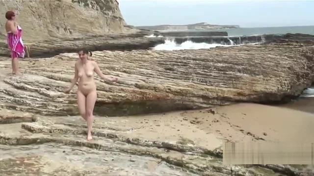 Prowling Panther Beach - nudist group explores oceanside rock formations