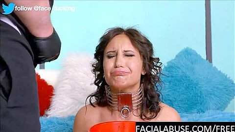 Very nervous girl facefucked to and deep anal