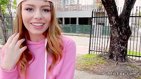 teen 18+ Gets Money And Huge Dick Outdoor