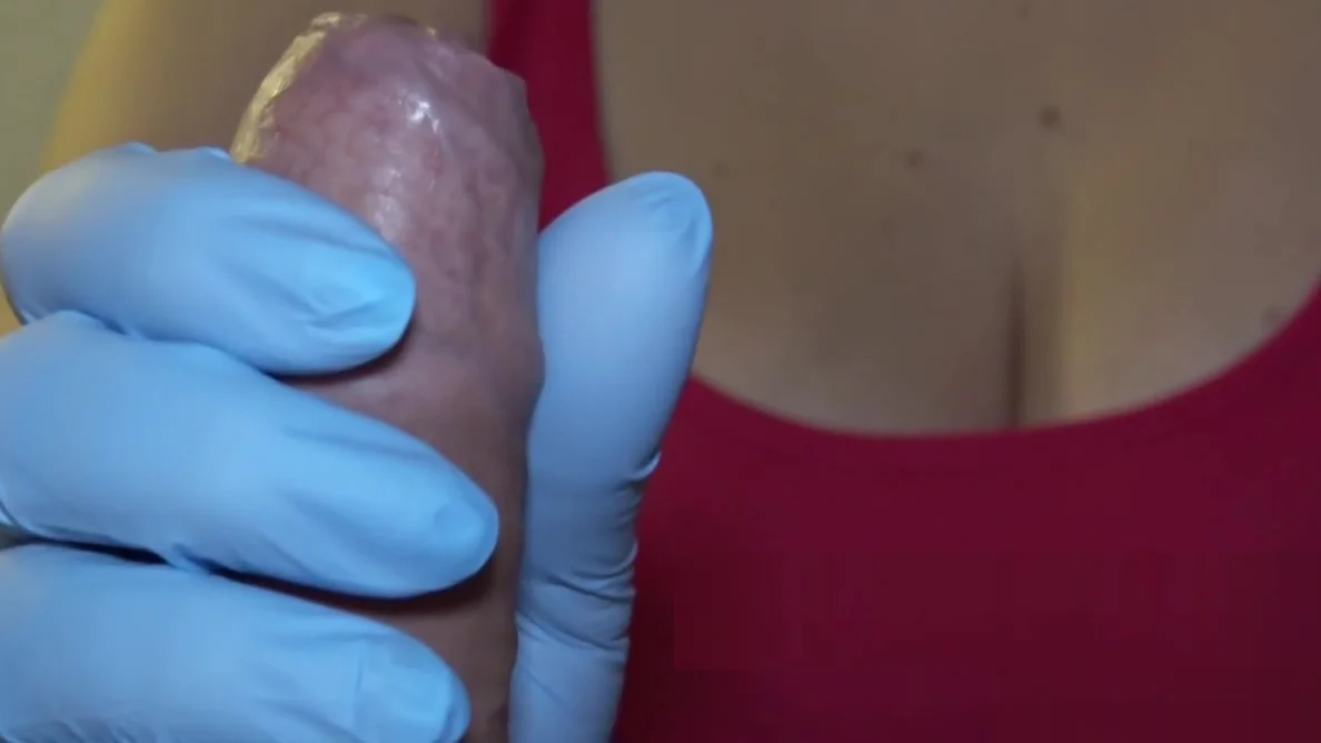 MissLexiana - Blue Latex Edging Handjob