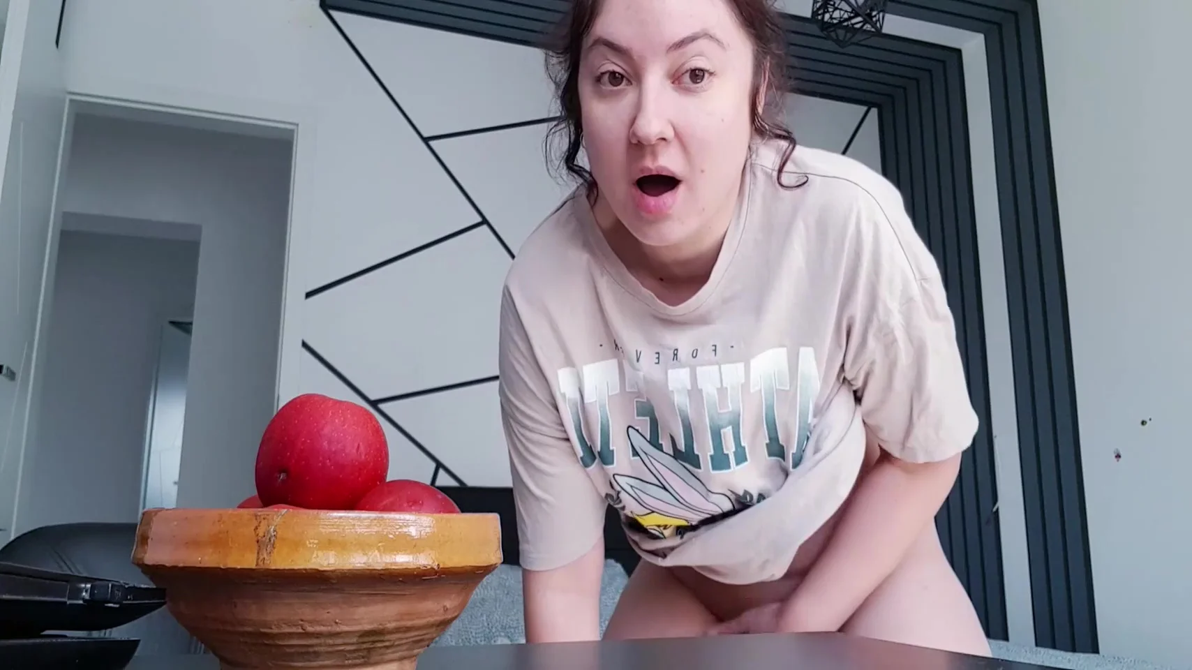 Girl Masturbates Without A Bra, Pees And Squirts Unstoppable, Culminating Many Times 5 Min