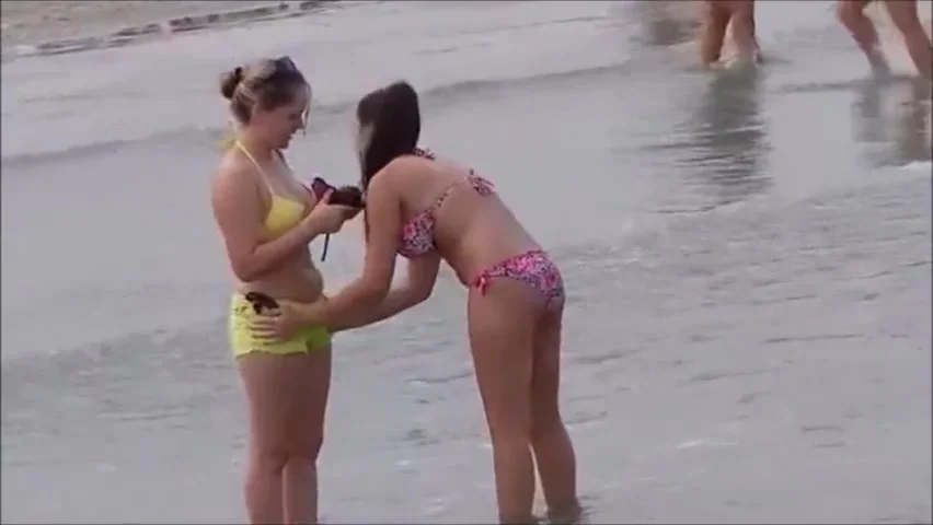 Pretty Bikini Girl At Beach