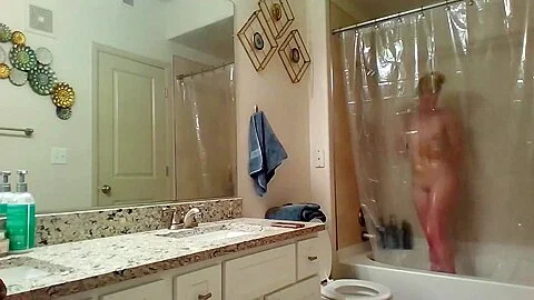 Voyeur Girl Taking Photos And Masturbating In The Shower