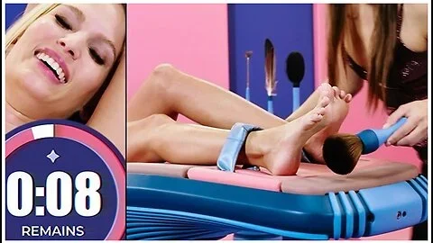 Beautiful Blonde Model Candee Licious Gets The Giggles - Feet Tickling Challenge With Talia Mint