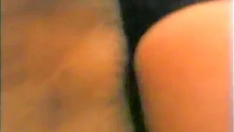 Retro classic - black satin panty fuck with cum-on-panties