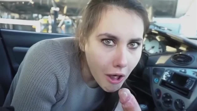 Driving orgasm and BJ