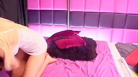 Two pairs of British tits exposed during a sex show