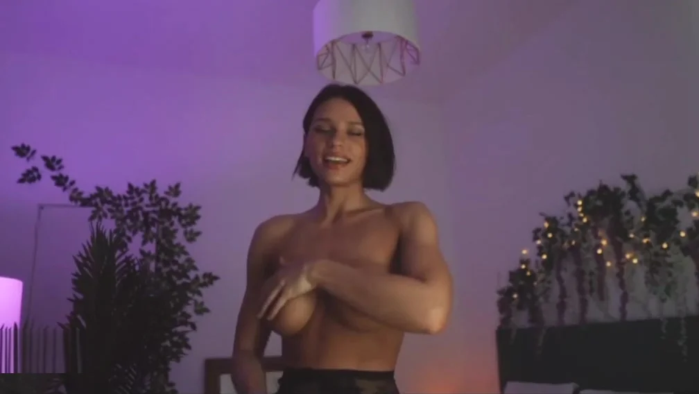 Amazing striptease of beautiful girl for webcam.