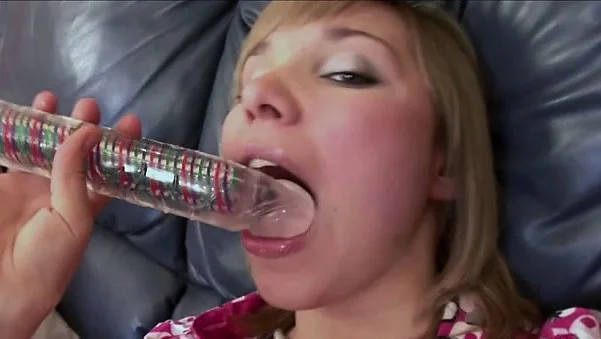 Girl next door Ronnie gets her big dildo working inside her moist hole