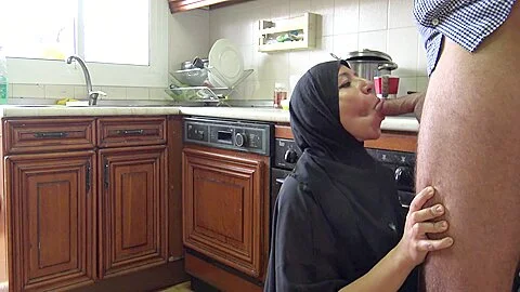 Algerian Beurette Invites Boys To Her Apartment In Marseille And Sucks Them Off In Her Kitchen