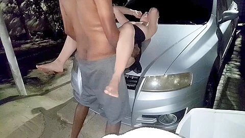 Wife Gave The Honeyed From The Backyard Without Caring Who Passed By And Got A Full Cumshot