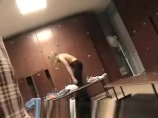 in locker room