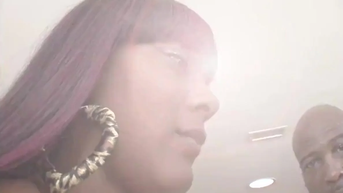 Two Lusty Ebony Sluts Share One Long Black Pole On The Sofa
