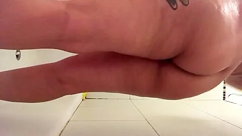 Stepsister In Bathroom Inserts Fingers In Soapy Ass Ass Gapes And Is Ready For Anal Sex