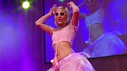 Skinny teen 18+ Doll Naked On Stage