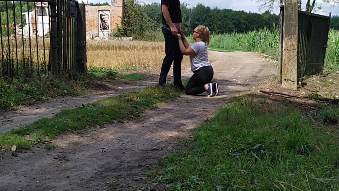 Public Blowjob Old Factory Entrance