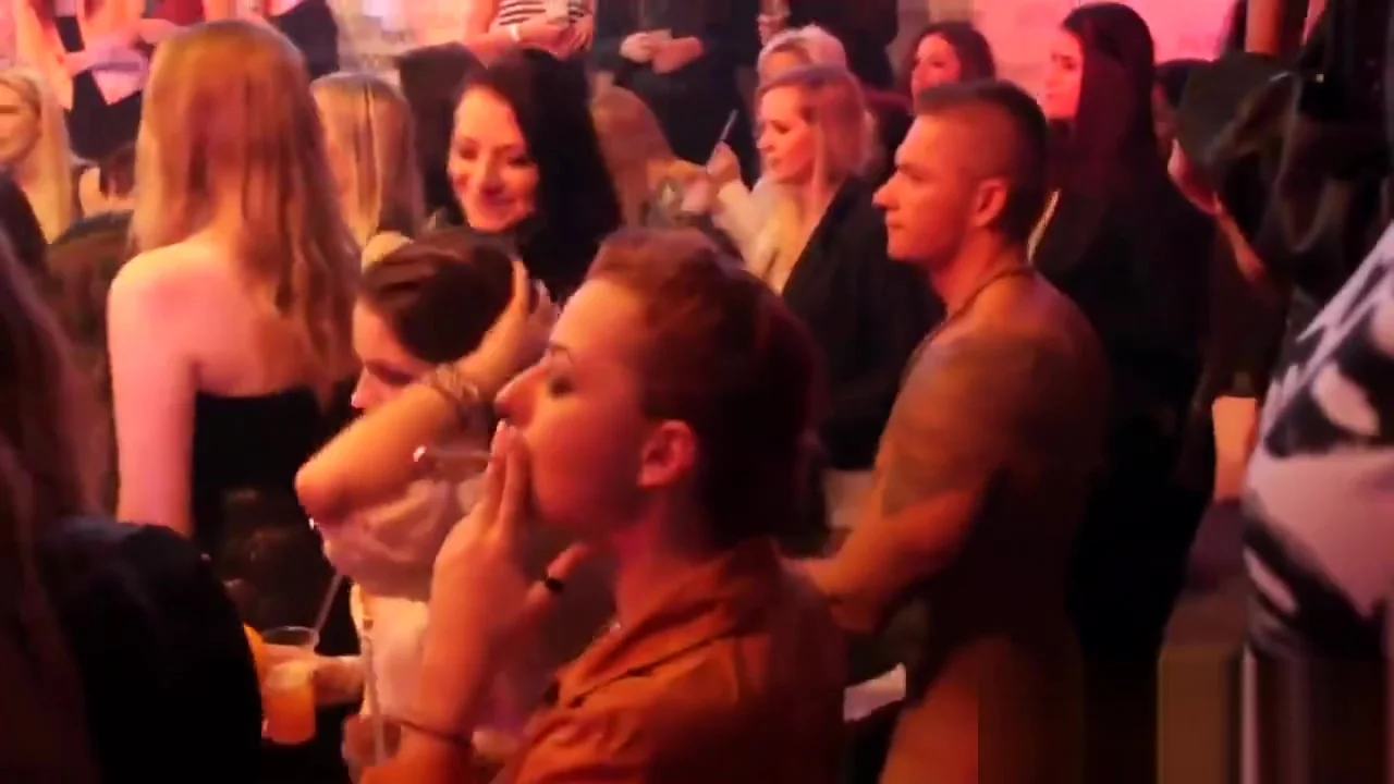 Slutty girls get totally wild and undressed at hardcore party