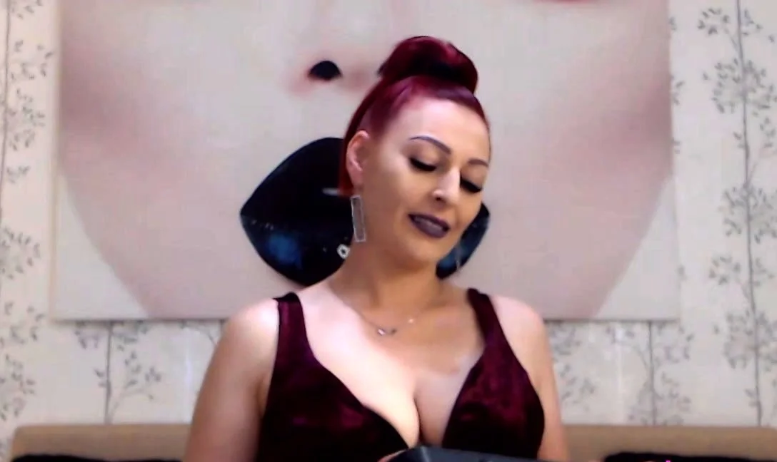 Hot strict redhead lady on cam