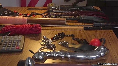 Shoplifter Ass Whipped And Fucked In Bondage With Tommy Pistol