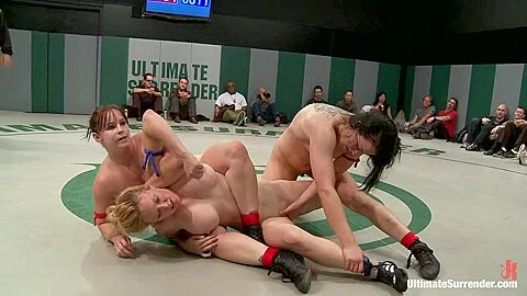 Battle Of The Champions: 5 Girl Orgy On The Mat. The 2 Losers Get Fucked By The Winners - Publicdisgrace