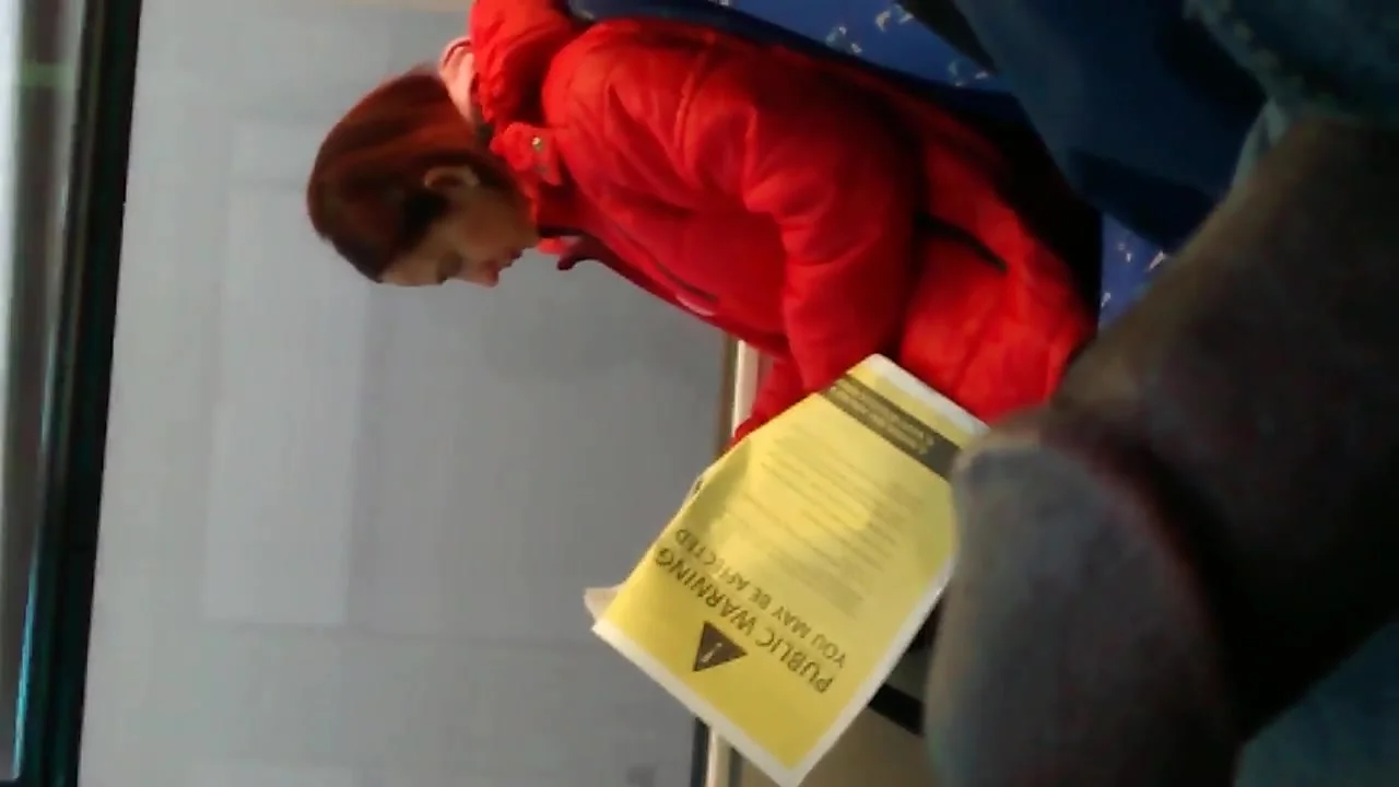 flashing unlucky Turkish woman on the train