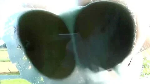 Huge Boobs Curvaceous Chubby Lady Washes Car With Mo