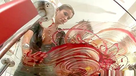 Lesbians Have Messy Syrup And Cream Party