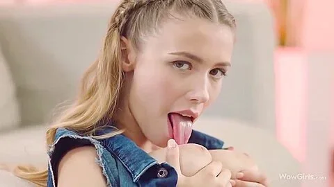 Sweet, Blonde With Small Tits Is Spreading Up And Masturbating, While Alone At Home