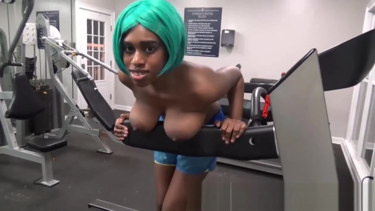 Ebony Black teen 18+ Fucked In Public Gym By A Stranger Doggystyle Sex Blowjob