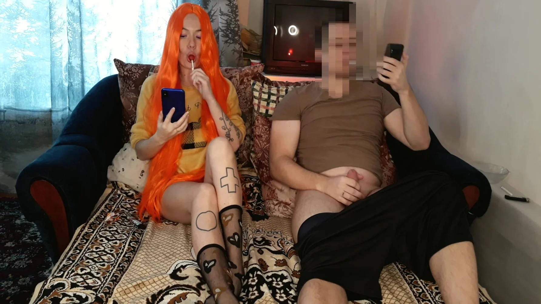 Asian Stepdaughter Watching Porn With Stepfather