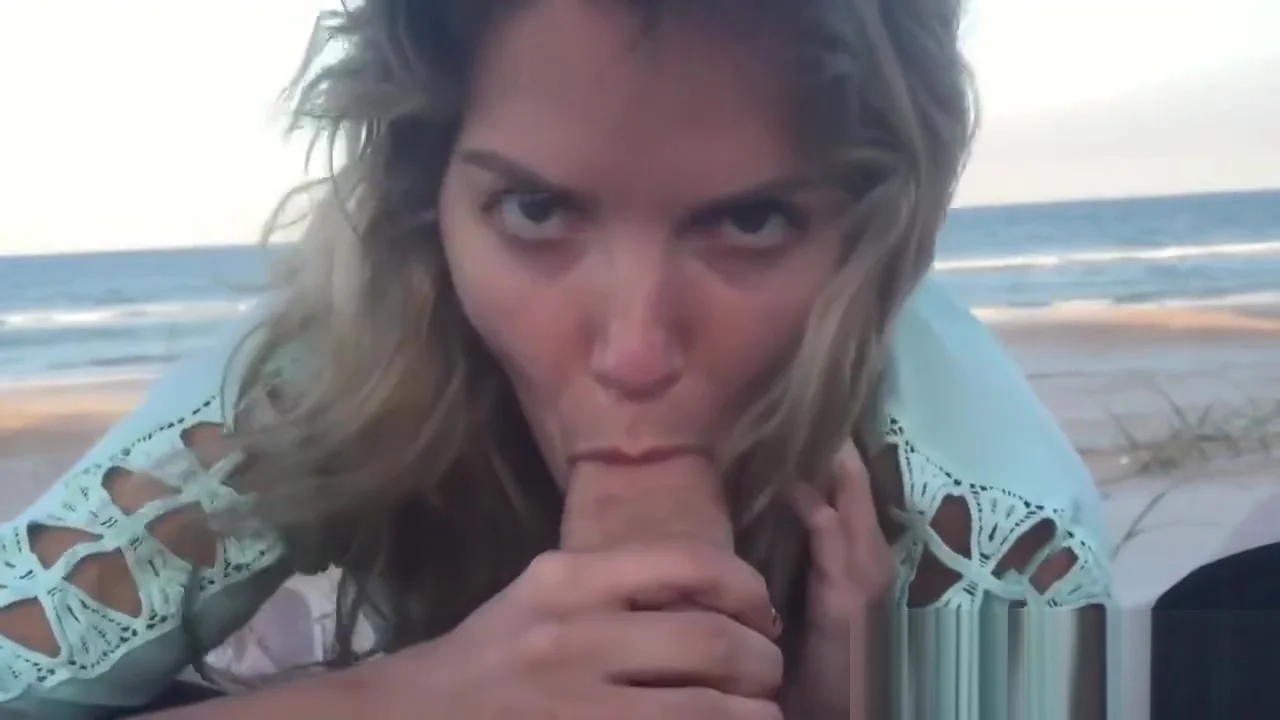 Girlfriend fucks and gives perfect Blowjob on the Beach